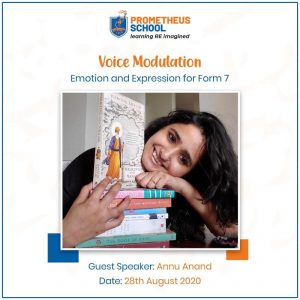Voice Modulation Session on Emotion and Expression for Form 7 : Guest Speaker – Annu Anand