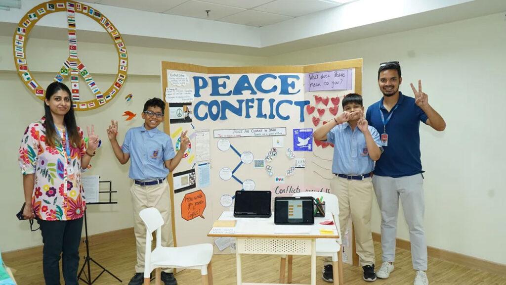 Prometheus School students conducted research on promoting global peace and resolving conflicts.