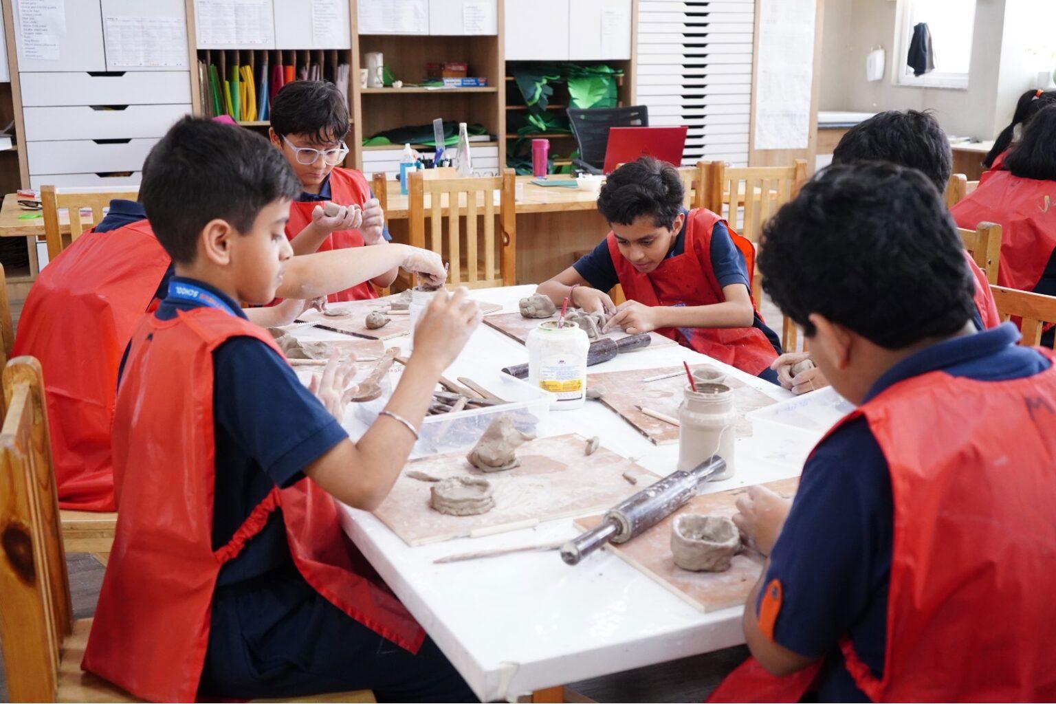 Prometheus School’s Visual Arts Studio saw PYP students display their creative skills using clay.