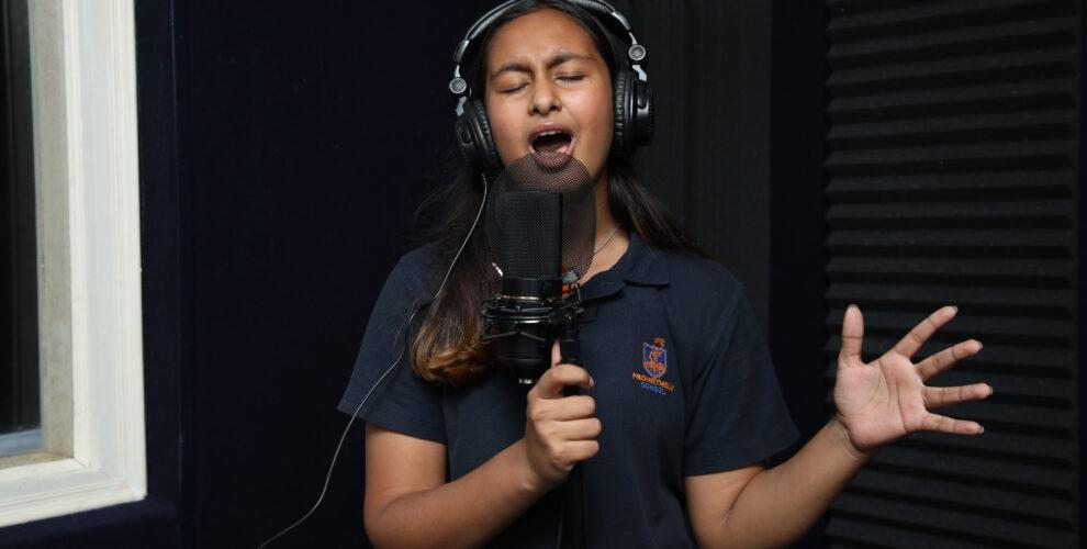 Prometheus School's recording studio for students to pursue their passion for music