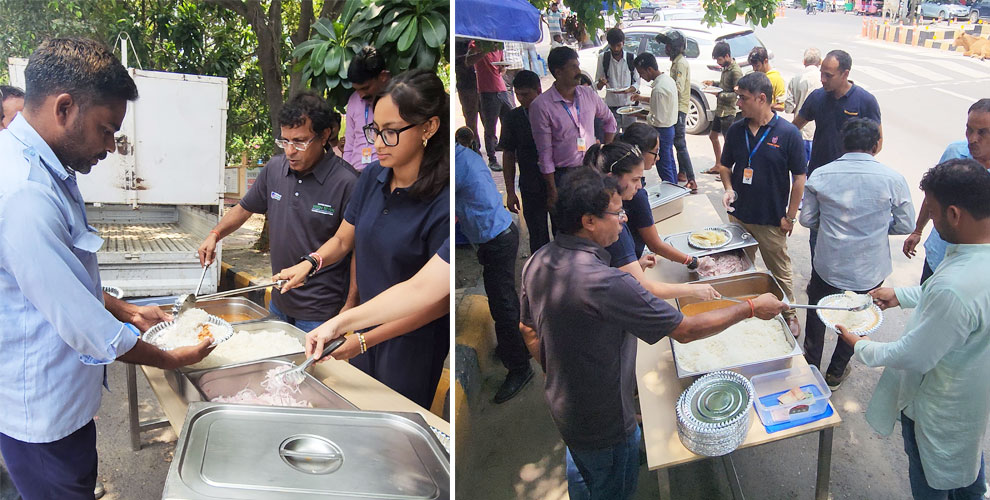 Food distribution drive initiative by gauri shiksha foundation supported by Prometheus school